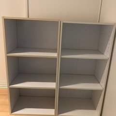 白カラーボックス　1つでも2つでもの画像