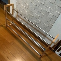 伸縮可シューズラック靴入れの画像