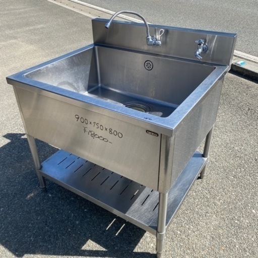 ☆中古品 1槽シンク 900x750x800 厨房 厨房機器☆