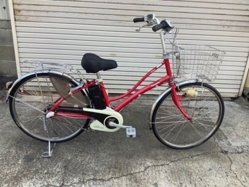 16 パナソニック新機種電動アシスト自転車vivi26インチレッドボディー