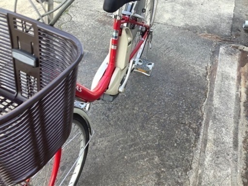 17 ヤマハ新機種電動アシスト自転車pas26インチレッドボディー