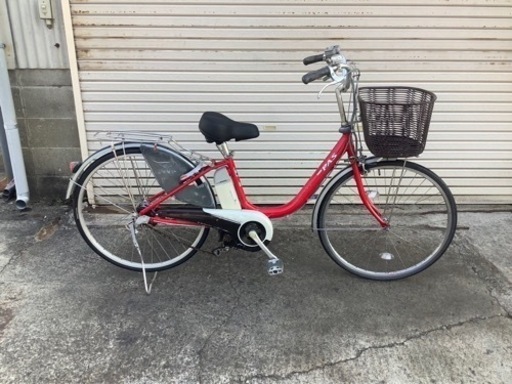 17 ヤマハ新機種電動アシスト自転車pas26インチレッドボディー