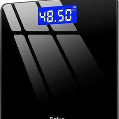 ☆美品☆体重計 ヘルスメーター 電源自動ON/OFF バックライト付 ボディスケール 180kgまで対応 強化ガラス 電子スケール 薄型 コンパクト の画像