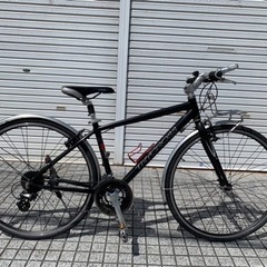 【クロスバイク】トライクロス　ミヤタ製　ブラック　泥除け、前キャ...