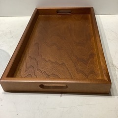 新品未使用品　木目が美しい角盆の画像