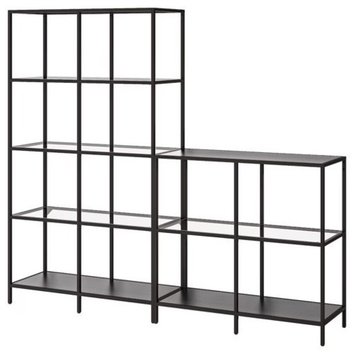 【2点セット】IKEA イケア VITTSJÖ ヴィットショー シェルフユニット ガラス 棚