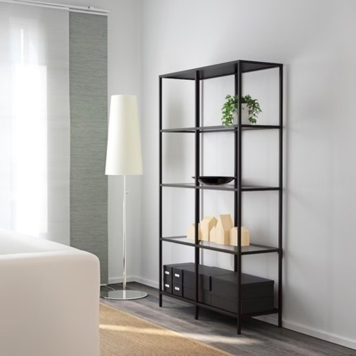 IKEA イケア VITTSJÖ ヴィットショー シェルフユニット ガラス 棚