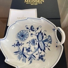 マイセンブルーオニオンリーフブレットプレート