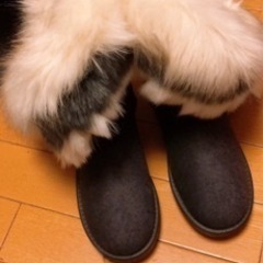 【新品未使用】ふわふわファー♡ショートブーツ♡ギャル♡37♡23㌢〜23.5㌢の画像