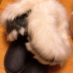 【新品未使用】ふわふわファー♡ショートブーツ♡ギャル♡37♡23㌢〜23.5㌢の画像