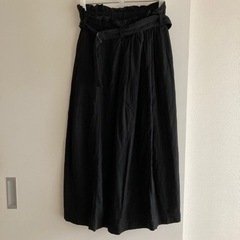 UNIQLO／リネンブレンドスカート／BK