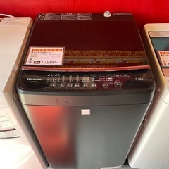 【中古】全自動洗濯機5.5kg/ハイセンスHW -G55E5KK/2018年製