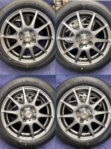 「商談中」㉖155/65R14 新品タイヤ4本と美品中古ホイールとナット付き