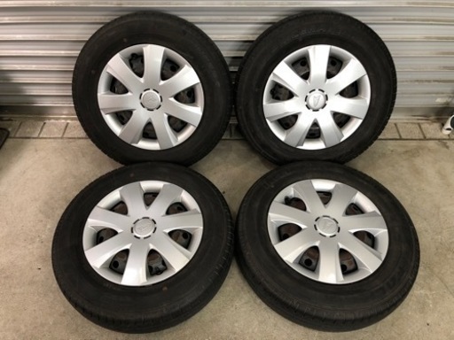 【S2868】18年製 145/80R13 ファルケン シンセラSN832i ダイハツ 鉄ホイール 夏タイヤ ミラ ムーヴ