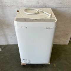 【SHARP】 シャープ 全自動洗濯機 5.5kg ES-GE5C-W 2019年製