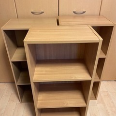 3段のカラーボックス