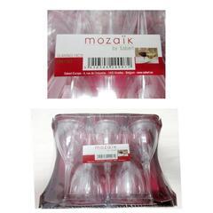 ☆T2489☆ Mozaik　モザイク　プラスチック ワイングラス🍷④　10個入り×5箱の画像