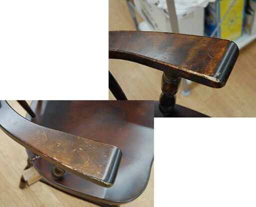 北海道民芸家具 キャプテンチェア 幅61×奥52×高51.5cm タグ付き