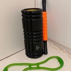 筋膜ローラーセット、ゴムチューブ