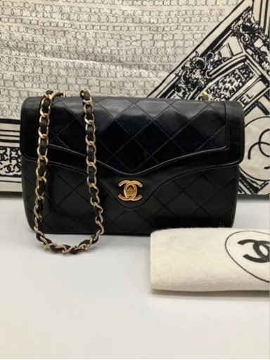 CHANEL ミニマムトラッセ ラムスキン シングルフラップ シングルチェーンバッグ