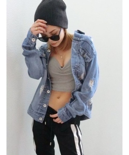 服/ファッション GYDA DAMAGE DENIM JACKET