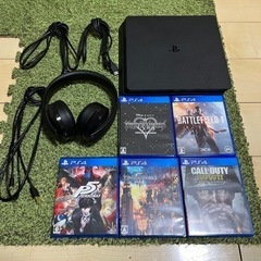 【美品】PS4本体500GB＋純正ヘッドホン＋ソフト5本
