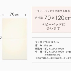 最終値下げ　800円　ベビーベットマット　ほぼ新品、パッケージなしの画像