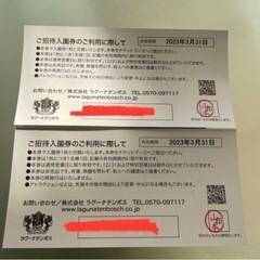 ラグーナ　ラグナシア　入場券の画像