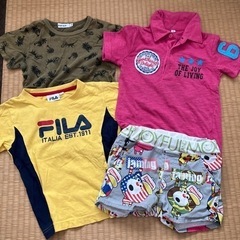 110cmシャツとショートパンツ４着　FILAも