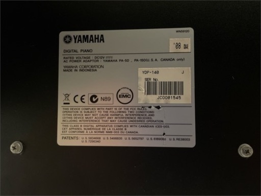 YAMAHA 電子ピアノ(YDP-140) (分解可能で車で運べます)