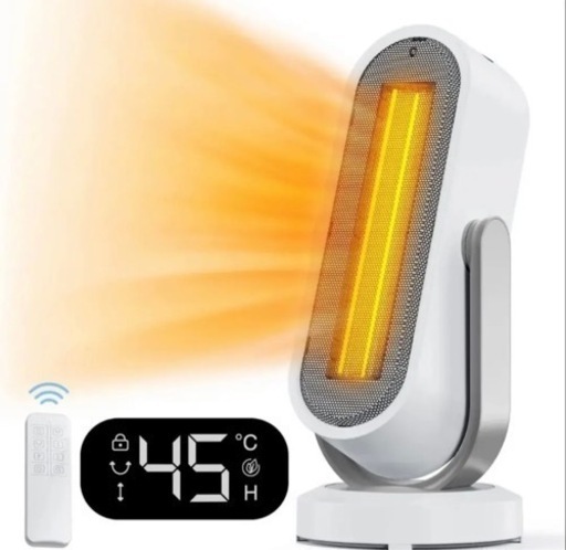 大幅値下げ‼️電気ファンヒーター新型＆ECOおまかせモード　2秒速暖　タイマー