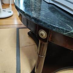 大理石ローテーブル　緑の画像