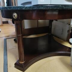 大理石ローテーブル　緑