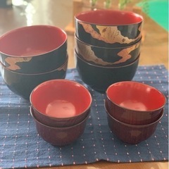 プラ丼と汁椀