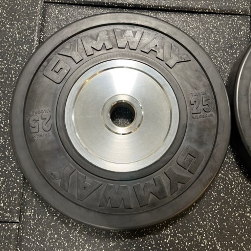 ジムウェイ(GYMWAY)薄型トレーニングバンパープレート 25kg 2枚