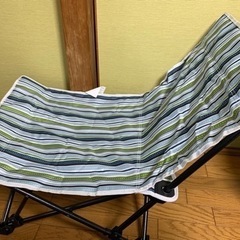 新品⭐️キャンプに⭐️あぐらチェア ハイバック リクライニング  焚き火 折り畳み 収納付の画像