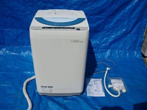 SHARP シャープ 全自動洗濯機 5.5kg ES-GE55P-A 2015年製　動作品