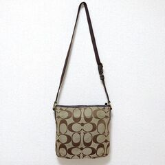 COACH コーチ　シグネチャー　ショルダーバッグ　F21905 ベージュ / ブラウン　斜めがけショルダーバッグ　正規品の画像