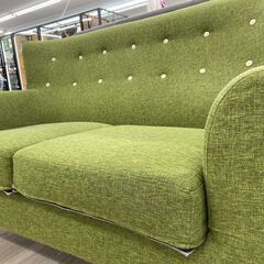 オリーブグリーン 2人掛けソファ グリーンの二人掛けソファのご紹介！（トレファク寝屋川）