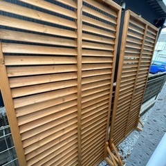お譲り先決定【無料】ルーバーラティスフェンス 2個 90×180cm