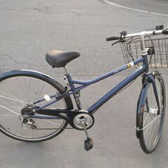 27インチ 🚲 中古 自転車 13800円 🔄6段切替 🔑 鍵 💡オートライト付 新規防犯登録料コミ 622の画像