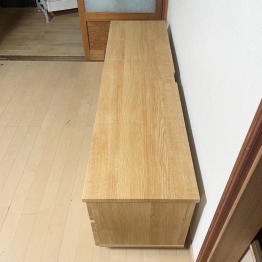 【超美品‼️】定価30,454円♪ ニトリ 150cm幅ローボード テレビ台 リビング収納家具 木目調ライトブラウン♪