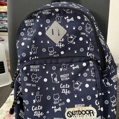 outdoor 女の子用　猫柄リュックの画像