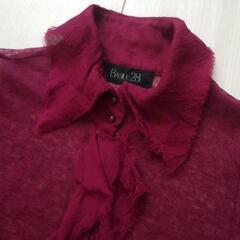 取引中！バジーレ28 BASILE28 シフォンブラウス　ボルドーの画像