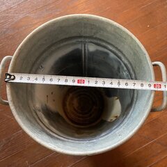 アンティーク/ブリキ花桶/花入れ/フラワーポット/バケツ/②の画像