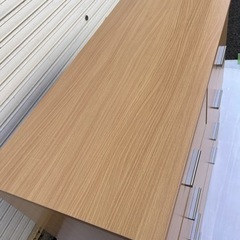 【引取り限定】収納タンス　木目調の画像