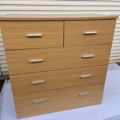 【引取り限定】収納タンス　木目調の画像