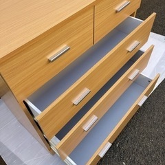 【引取り限定】収納タンス　木目調の画像
