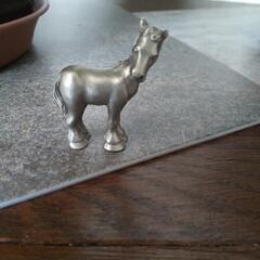 SELANGOR PEWTER  馬の置物 二頭 ヴィンテージ 合金 風水の画像