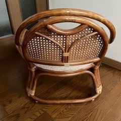 【決まりました】籐座椅子　ラタン椅子の画像